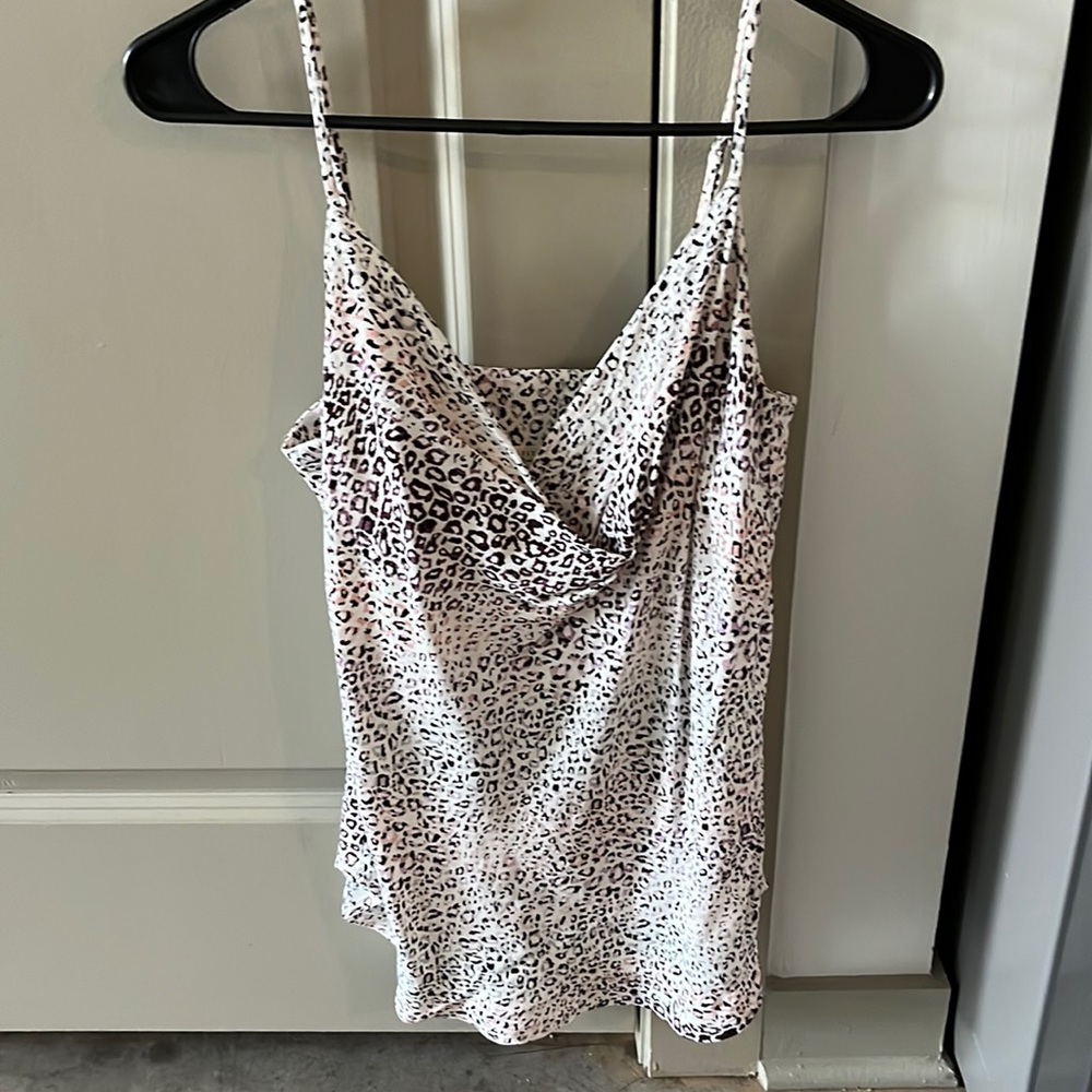 Cheetah tank top. Purple pink and black
